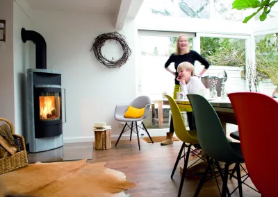 Hase Kaminofen Luno Schwarz Speckstein