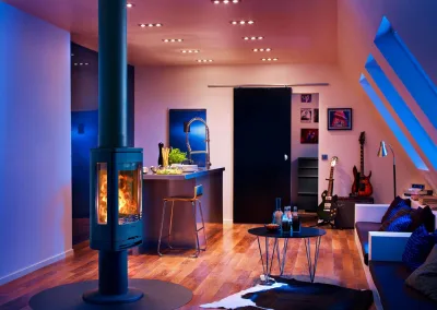 contura 780 Kaminofen schwarz Raummitte